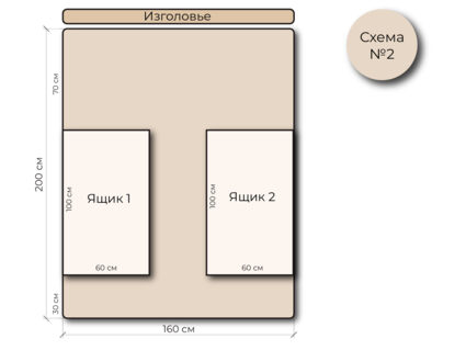Кровать Mr.Mattress Site Box экокожа Brown 160х195