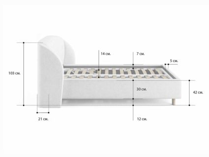 Кровать Сонум Valencia Кашемир Горчичный (с подъемным механизмом) 200х200