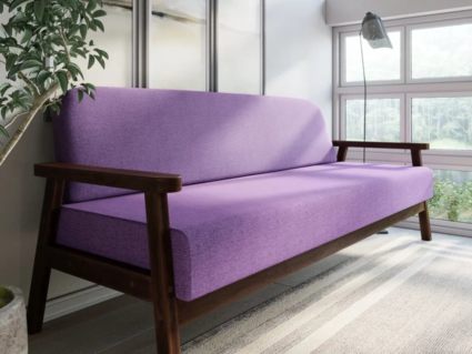 Диван Арско Флори трехместный сиреневый Длина 194 см