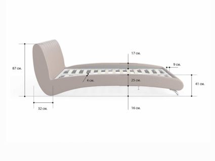 Кровать Сонум Verona Кашемир Бежевый 140х190