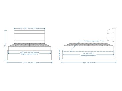 Кровать Lonax Кармела велюр Dolly-1 (с подъемным механизмом) 140х190