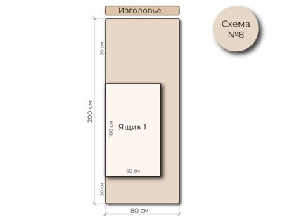 Кровать Mr.Mattress Site Box экокожа Beige 140х200
