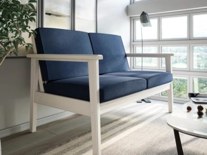 Диван Арско Лориан Мини двухместный синий Длина 139 см