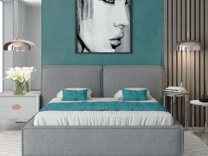 Кровать Nuvola Verde Velutto 04 (с подъемным механизмом) 160х190