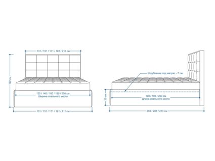 Кровать Lonax Адель велюр Dolly-1 180х190