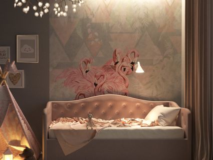 Кровать Nuvola Elea Velutto 22 (с подъемным механизмом) 90х200