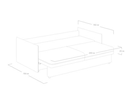 Диван Сонум Remy Тедди песочный Длина 215 см