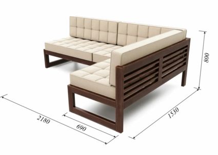 Диван Арско Сега угловой трехместный кремовый