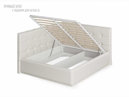 Кровать Nuvola Sabina угловая Velutto 14 (с подъемным механизмом) 140х190